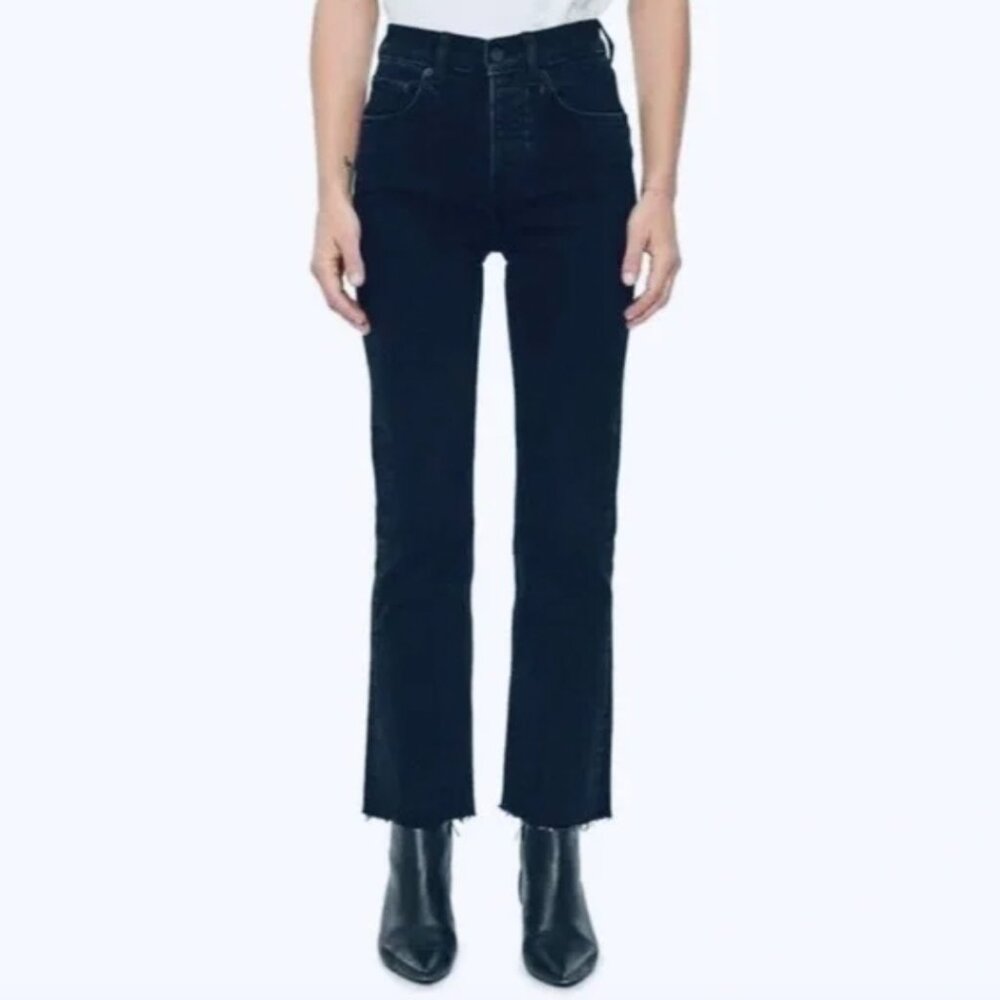 Anine Bing Kick flare Women's Black Jeans sz28